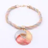 African Style Jewelry Colorful Pendant Necklace Bracelet Wedding Bridal Earrings Ring Fashion Jewelry Sets Gift for Women