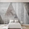 Custom 3D Wall Mural Modern Vintage Wooden Board Wallpaper Living Room TV Sofa Creative Geometric Wall Painting Papel De Parede