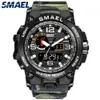 Relojes deportivos para hombres Cool Shock Resistente al agua Reloj Reloj Hombre 1545D Camuflaje Military Sport Watch Men 2021