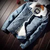 ZOGAA Uomo Jean Giacca e cappotto Trendy Warm Fleece Denim Giubbotti Plus Size S-3XL Inverno Moda Uomo Outwear Maschio Cowboy Cappotto 201128