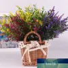 7頭/ PCS水生植物ラベンダーの花の花束造花穀物のクリスマスの装飾ロマンチックなシミュレーションプラスチック花