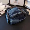 Fashion Women Backpacks Preppy Style Denim Backpack School Tassen voor tieners Trapstring Bag Men Mochilas Mujer 20211