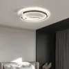 Lustres Simple Noir Blanc LED Moderne Lumières Salon Salle À Manger Chambre Maison Éclairage Intérieur Lampe Dimmable Avec Télécommande