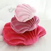 Lujo Púrpura Terciopelo Shell Relleno Peluche Tiro Sofá Cojín Coche Almohada Casa Cama Decoración Regalo para amigo LJ201126