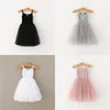 Dudu kvalitet ins 4 färger baby tjejer spets tulle sling klänning barn suspender mesh tutu prinsessa klänningar boutique barnkläder 553 k2