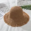 Chapeaux à large bord chapeau de paille marée coréenne sortie sur la plage petite casquette de pêcheur frais vacances soleil Playa Mujer Elob22