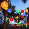 30 LED Weihnachten Solor Licht Outdoor Warmweiß Lichterketten Laterne Solarbetriebene wasserdichte Lichtleiste für Gartendekoration Y200903