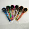 115mm mini siliconeglass tubulação colorida vidro fumar tubos colher portátil de alta qualidade silicone fumarpipe