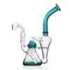 beaker bong spiral perc Hookahs recycler dab rigs smoking accessories tobacco heady glass water bongs with 14mm joint