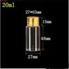 8ml 15ml 20ml 25ml Glass Bottles for Weding Decoration Empty Jars Gold Color Cap Christmas Gift 100pcs Free Shippinghigh quantity