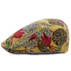 Berretti da donna con stampa floreale ananas berretto piatto berretto protezione solare visiera cappello con visiera Sboy 23GE1