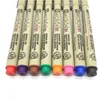 Conjunto de 814Colors Sakura Pigma Micron Liner 0,25mm 0,45mm Fininer de colorido Linhas de desenho marcador Pen Student Art Supplies Y200709