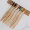 Ручка натуральные бамбуковые зубные щетки радуги красочные отбеливания мягкие щетинки бамбуковые зубные щетки экологически чистые уход