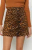 Hög midja leopard kjolar bodycon smal kjol sexig kvinnlig mini klänning kvinna kläder kommer och sandig gåva