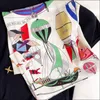SAILARD SATIN SCARF Женский шелковый шарфы для головы для дамских ручных шарфов 90 Foulard Luxe curling Les folies du ciel2813