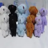 100 pcs / lote h = 4,5 cm Mini recheado articulados urso de pelúcia boneca brinquedos de pelúcia presente, diy acessórios de jóias artesanais criativas