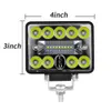 Barre lumineuse de travail Led de 4 pouces, 12v 24v, pour camion tout-terrain, véhicule agricole, Bus, bateau, phare antibrouillard, assemblage de phares de voiture