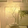 2020 Lámpara de árbol con pilas Luces LED decorativas Luces de noche de árbol Mesa de escritorio táctil USB de hadas Dormitorio de niños Lámpara de noche blanca cálida