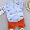 Humor Bear 2022 New Boy Summer Clothing Sets Fashion Casual Cute Animal Shirt+ Shorts 2PCS Sets Boys Baby Kids Children Clothes G220310