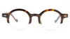 メンズ光学ガラスブランドの女性のハーフフレームデザイナーの眼鏡枠丸眼鏡ユニセックス近視メガネ眼鏡箱付き眼鏡