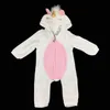 幼児新生服赤ちゃん女の子漫画ホーンフード付きローマン幼児ジッパージャンプスーツ衣料品10pcs /セットM3289