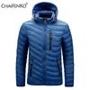 CHAIFENKO Marque Hiver Chaud Veste imperméable Hommes Nouveau Automne Épais À Capuche Parkas Hommes Mode Casual Slim Veste Manteau Hommes 201218