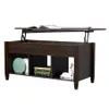 US stock Lift Top Coffee Table Modern Furniture Hidden Compartment and Lift Tabletop Brown301R