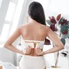 Xianqifen Strapless Bras for Women Tube Top BH Wedding Dress Summer Seamless Black Bralette Plus Size Invisible Brassiere Girl B 201202