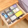 47 * 7 cm 4 Stück Kunststoff Schublade Gitter Separator Teiler Partition Speicherorganisator Unterwäsche Socken Make-up Schindel Aufbewahrungsschubladen RRE13091