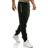 Calças masculinas Listradas Fitness Workout Pontas de corte de traços de tração casual de corrida de moletom de streetwear