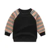 Grande qualité printemps automne bébé garçons filles rayé pulls pull enfants à manches longues sweat coton enfants pull enfant vêtements âge 1-6 ans