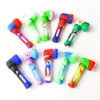 Wholesale Price Silicone Smoking Pipe Removable Hand Pipe with glass bowl Oil Burner Dab Rigs Water Pipes