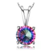 Mystic Topaz Chaîne Pendentif Collier Boucles D'oreilles Bague Ensemble 925 En Argent Sterling Pierres Précieuses Ensembles De Bijoux En Argent 925 Bijoux Pour Femmes 2009251E