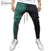 SITEWEIE Hommes Personnalité Pantalon de survêtement à panneaux Hip Hop Pantalons décontractés Joggers Sportswear Survêtement Bas Skinny Sweat Pantalon L449 201109