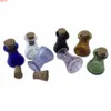 Mini Glas Farbflasche Flaschen Modell Niedlich mit Kork Kleine Weinflasche mit flachem Boden Geschenk Winzige Gläser Fläschchen Mix 7 Farben Hohe Qualität