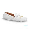 2021 Classics Loafers Damen-Kleiderschuhe, flache Schuhe aus Segeltuch und echten Loafers, zweifarbig, mit Kappe, modischer Freizeitschuh