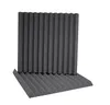 Soundproofing Acoustic Foam Tiles 12 Pcs Studio Wall Panels Wedge Absorption 12quot X 12quot X 1quot in Charcoal with Tapes8637062