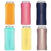 Slim Doublewalled rostfritt stål isolerade kan muggkylare för 12 oz smala burkar Thermos Cup Glitter Mermaid Sea Owe45552520648