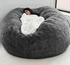 Drop giant sofa cover soft comfortable fluffy fur bean bag bed recliner cushion Factory shop 2202253901142