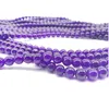 1 LOTE DA TRAￇￃO 4 6 8 10 12 mm Purple Quartz Crystal Stone redonda Contas de espa￧ador solto para j￳ias Fazendo colar Diy H Jllrty