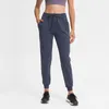 L022t Classic pantaloni da jogging pantaloni Drawcord elastica in vita con jogger tascabile per il sudore per lo yoga che gestisce donne leisure da ballo