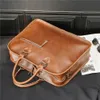 Herren Messenger Geldbörse geprägtes Rindsleder Designer Aktentasche Portfolio Attache Tote Handtasche Damen Umhängetasche