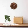 12 pouces horloge murale lumineuse en bois silencieux anti-tic-tac horloges murales de cuisine avec veilleuses pour intérieur extérieur salon décor H1230