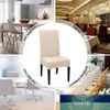 1/2/4/6pcs Solid Color Spandex Dining Chair Covers Grey Black Stretch Slipcovers Universal Removable Chair Protective Covers
