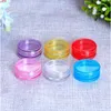 100st 2G Multicolor Empty Plastic Cosmetic Makeup Jar Pots Transparenta provflaskor Eyeshadow Cream Lip Balm Storage BoxHigh Q1948778