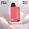 Breze Stiik BOX Pro Wegwerp E-sigaretten Mesh Coil Vape Pen 5000 Rookwolken Voorgevulde 12 ml Luchtstroom Aanpassen Oplaadbare batterij