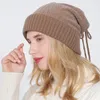 Cappello multifunzionale con coulisse, fazzoletto da collo foderato in pile, caldo berretto invernale con berretto con teschio, per le donne e regalo sabbioso