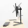 Svart Freestanding Single Monitor Mount, Pro Gaming Desk Stand med hörlurshållare, höjdjusterbar montering för 1 skärm upp till 32 tum (stand-v101f)