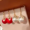 Boucles d'oreilles en perles élégantes de style baroque Vintage, nouvelle mode, feuilles de diamant, breloque à clip pour femmes et filles, tige en argent S925