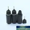 5pcs 10ml Squeeze botellas vacías Negro PE gotero con tapas de aguja botellas de plástico de la aguja de la botella Liquid E